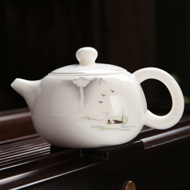 Mutton Fat Jade White Porcelain Tea Gift Set [Shangshan Ruoshui]
