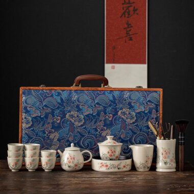 Plant Ash Ceramic Gongfu Tea Gift Set