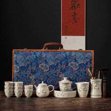 Plant Ash Ceramic Gongfu Tea Gift Set