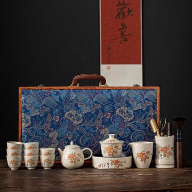 Plant Ash Ceramic Gongfu Tea Gift Set