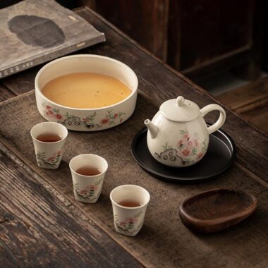 Plant Ash Ceramic Gongfu Tea Gift Set