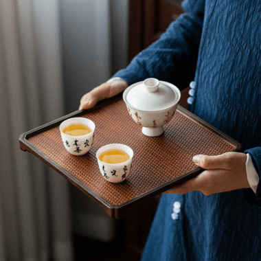 Retro Bamboo Tea Tray
