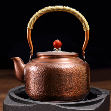 Retro Copper [Barrel Hammer Pattern] Kettle 1.4L
