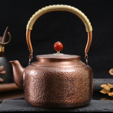 Retro Copper [Barrel Hammer Pattern] Kettle 1.4L