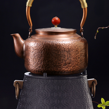Retro Copper [Barrel Hammer Pattern] Kettle 1.4L
