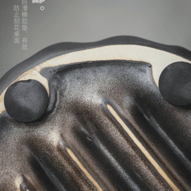 Retro Gilded Ceramic [Lotus] Storage Tea Tray | Pot Stand