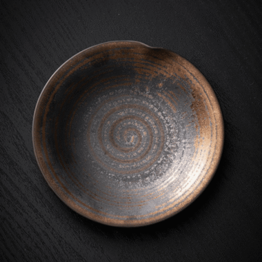 Retro Gilded Ceramic Tea Tray | Pot Stand