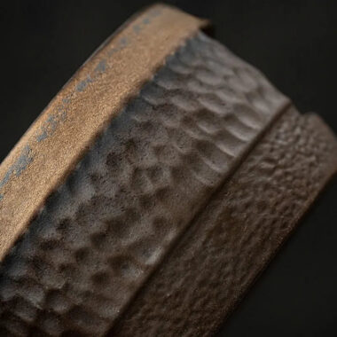 Retro Gilded Coarse Ceramic Candle Burner Tea Warmer [Hammer Pattern]