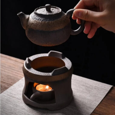 Retro Gilded Coarse Ceramic Candle Burner Tea Warmer [Whorl]