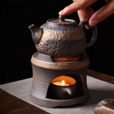 Retro Gilded Coarse Ceramic Candle Burner Tea Warmer [Whorl]