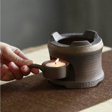 Retro Gilded Coarse Ceramic Candle Burner Tea Warmer [Whorl]