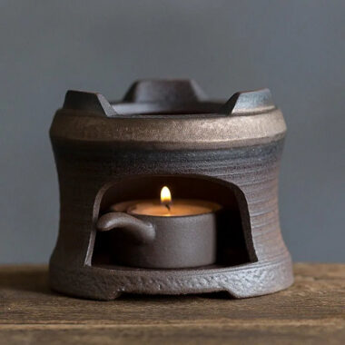 Retro Gilded Coarse Ceramic Candle Burner Tea Warmer [Whorl]