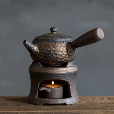 Retro Gilded Coarse Ceramic Candle Burner Tea Warmer [Whorl]