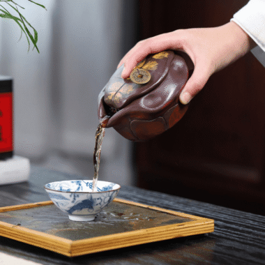 Yixing Zisha Hand-Grab Pot / Teapot [Wealthy] (Zi Ni – 300ml)
