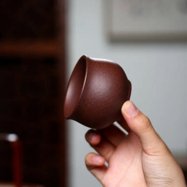 Yixing Zisha Tea Cup [Gao Pan] Di Cao Qing 110ml