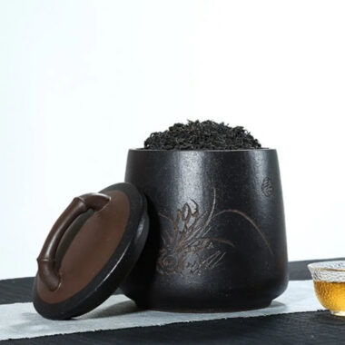 Yixing Zisha Tea Jar Tea Caddy [Four Seasons Shanshui]