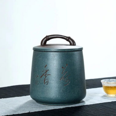 Yixing Zisha Tea Jar Tea Caddy [Four Seasons Shanshui]