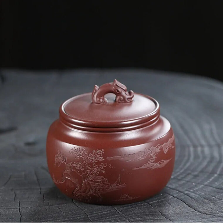 Yixing Zisha Tea Jar Tea Caddy [Jingguan Qinghe]