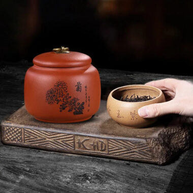 Yixing Zisha Tea Jar Tea Caddy [Plum·Orchid·Bamboo·Chrysanthemum]