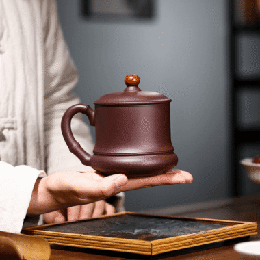 Yixing Zisha Tea Mug [Good Luck & Fortune] (Zi Ni – 420ml)