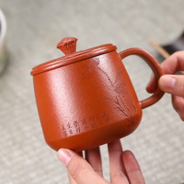 Yixing Zisha Tea Mug [Lotus Seed] 380ml