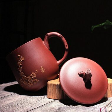 Yixing Zisha Tea Mug [Plum Blossom] 430ml