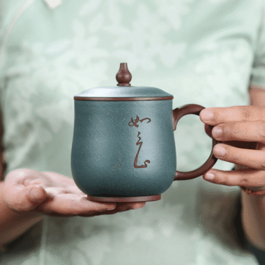 Yixing Zisha Tea Mug [Ruyi] 420ml