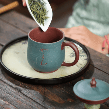 Yixing Zisha Tea Mug [Ruyi] 420ml