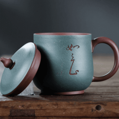 Yixing Zisha Tea Mug [Ruyi] 420ml