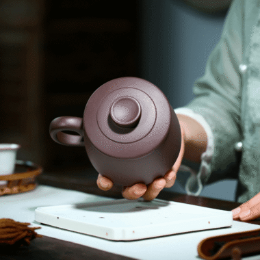 Yixing Zisha Tea Mug with Filter [Autumn Dew] (Zi Ni – 460ml)