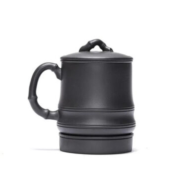 Yixing Zisha Tea Mug with Filter [Bamboo] (Hei Ni – 500ml)