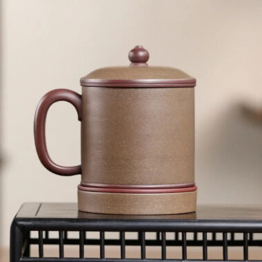 Yixing Zisha Tea Mug with Filter [Wu Wang Chu Xin] (Duan Ni / Zi Ni – 475ml)