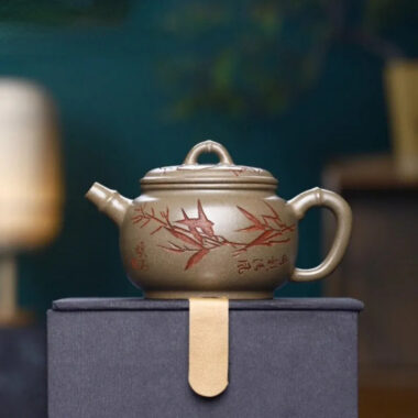 Yixing Zisha Teapot [Bamboo Breeze] (Qinghua Duan Ni – 200ml)
