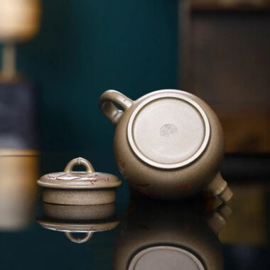 Yixing Zisha Teapot [Bamboo Breeze] (Qinghua Duan Ni – 200ml)