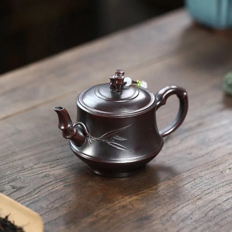 Yixing Zisha Teapot [Bamboo] (Gu Wu Huanyuan – 260ml)