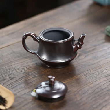 Yixing Zisha Teapot [Bamboo] (Gu Wu Huanyuan – 260ml)