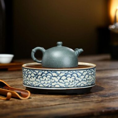 Yixing Zisha Teapot [Bamboo Half Moon] (Lu Ni – 160ml)