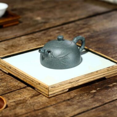 Yixing Zisha Teapot [Bamboo Half Moon] (Lu Ni – 160ml)