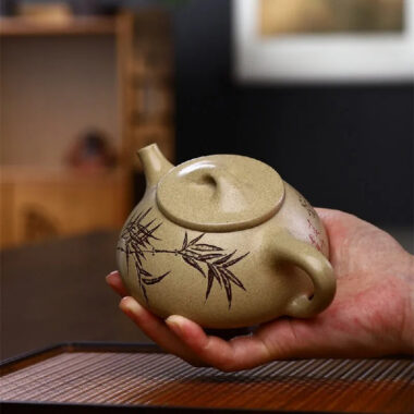 Yixing Zisha Teapot [Bamboo Shi Piao] (Yu Sha Duan – 340ml)