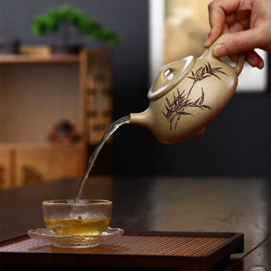Yixing Zisha Teapot [Bamboo Shi Piao] (Yu Sha Duan – 340ml)