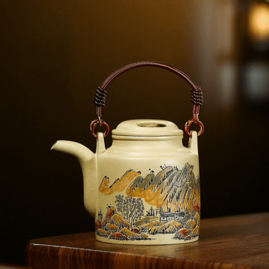 Yixing Zisha Teapot [Barrel] (Lu Ni – 300ml)
