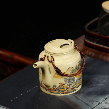 Yixing Zisha Teapot [Barrel] (Lu Ni – 300ml)