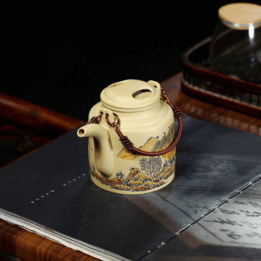 Yixing Zisha Teapot [Barrel] (Lu Ni – 300ml)