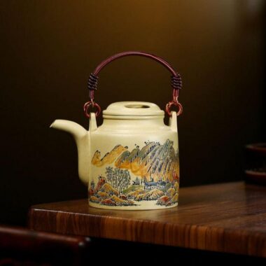 Yixing Zisha Teapot [Barrel] (Lu Ni – 300ml)