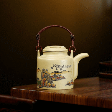 Yixing Zisha Teapot [Barrel] (Lu Ni – 300ml)