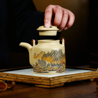 Yixing Zisha Teapot [Barrel] (Lu Ni – 300ml)