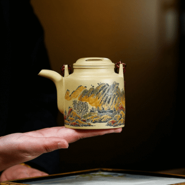 Yixing Zisha Teapot [Barrel] (Lu Ni – 300ml)