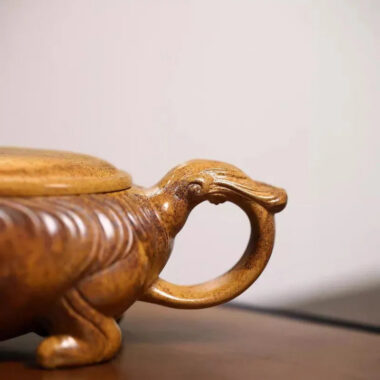 Yixing Zisha Teapot [Baxia Fuxi] (Longgu Jinsha – 380ml)