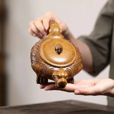 Yixing Zisha Teapot [Baxia Fuxi] (Longgu Jinsha – 380ml)