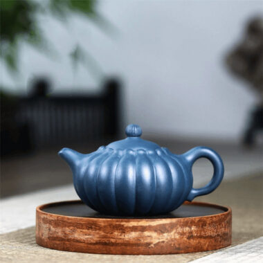 Yixing Zisha Teapot [Chrysanthemum Pot] (Tian Qing Ni – 200ml)